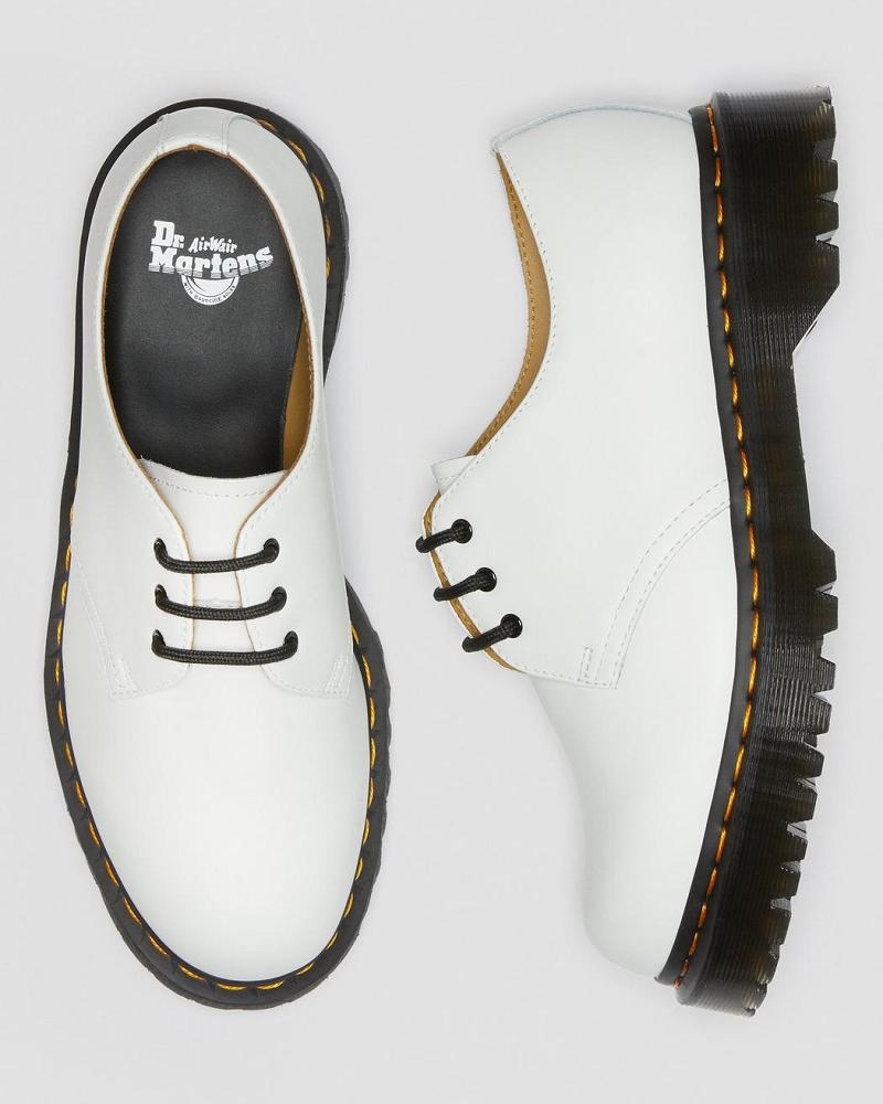 Dr Martens 1461 Bex Smooth Læder Oxford Sko Dame Hvide | DK 342OKI